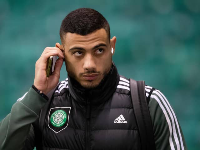 Celtic's Giorgos Giakoumakis is attracting interest from Denmark. (Photo by Ross Parker / SNS Group)