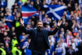Kilmarnock manager Derek McInnes at Ibrox