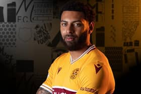 Kaiyne Woolery was Motherwell's goal hero at Ibrox (Pic courtesy of Motherwell FC)