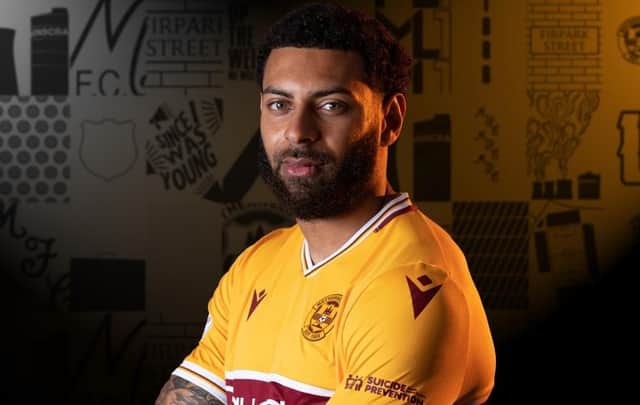Kaiyne Woolery was Motherwell's goal hero at Ibrox (Pic courtesy of Motherwell FC)