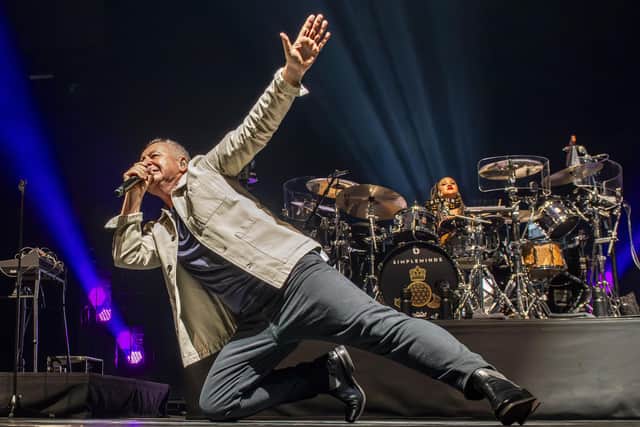 Jim Kerr, lead singer of Scottish rock band Simple Minds,
