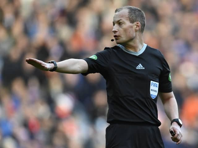 The kindest way to explain referee Willie Collum's performance at Ibrox on Saturday as he seemed to get three calls wrong that seemed costly to St Johnstone in their 2-0 loss to Rangers is that his officiating is marked out be eccentricities.  (Photo by Rob Casey / SNS Group)