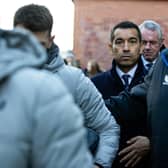 Rangers' Giovanni van Bronckhorst leaves the SMiSA Stadium after a cinch Premiership match against St Mirren.