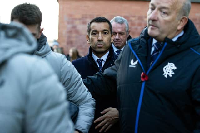 Rangers' Giovanni van Bronckhorst leaves the SMiSA Stadium after a cinch Premiership match against St Mirren.