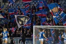 The Union Bears give their backing to Rangers in last week's game against Benfica (Photo by Craig Foy / SNS Group)