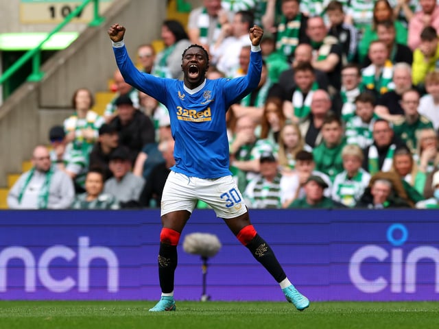 Fashion Sakala celebrates after scoring the equaliser.
