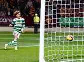 Celtic's Kyogo Furuhashi scored his team's fourth goal of the match against Motherwell.