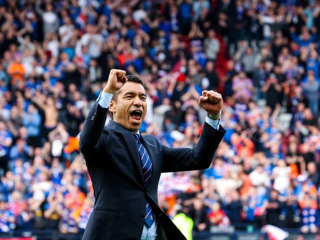 The emotion shown by Rangers manager Giovanni van Bronckhorst at the end of his team's Scottish Cup semi-final defeat demonstrated how much it meant to him after back-to-back derby losses, says former Ibrox team-mate Alan Hutton. He believes the  boost given to his old team by "massive" wins at Hampden and in Europe provides hope they can chase league leaders Celtic all the way. (Photo by Alan Harvey / SNS Group)