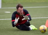 Jak Alnwick missed training in the lead-up to his side's 2-0 defeat at Ibrox after a disrupted fortnight. (Photo by Craig Williamson / SNS Group)