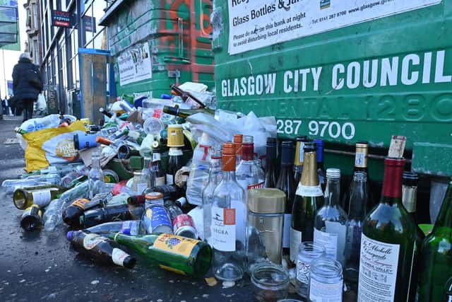 Glasgow's bins were overflowing as a result of previous strike action (Photo: John Devlin).