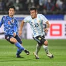 Alexandro Bernabei in action for Argentina in an under-23 international match against Japan in Fukuoka on March 29, 2021. (Photo by Masashi Hara/Getty Images)