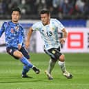 Alexandro Bernabei in action for Argentina in an under-23 international match against Japan in Fukuoka on March 29, 2021. (Photo by Masashi Hara/Getty Images)