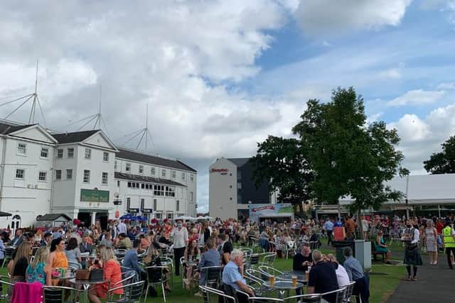 Some of the large crowd at the Ladies' Night in July