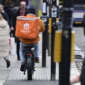 Glasgow delivery bike riders have been issued a warning to learn the Highway Code (Photo by John Devlin/The Scotsman)