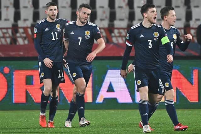 Scotland can at last rely on star performers like Andy Robertson (2nd right) after years of failure, says Craig Brown (Pic by Getty Images)