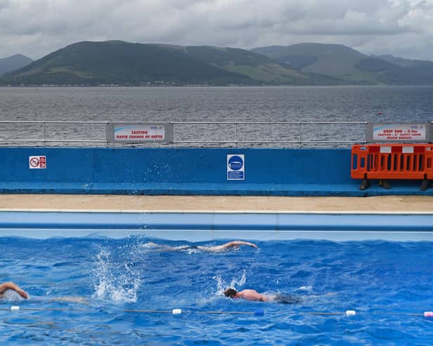 An image of Gourock Outdoor Pool will  feature on the cover of new album from British supergroup Blur. PIC: John Devlin.