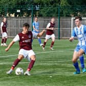 Dylan Duddy scored Carluke Rovers' second goal in the 4-2 win at Renfrew and will face Auchinleck this Saturday (Pic by Kevin Ramage)