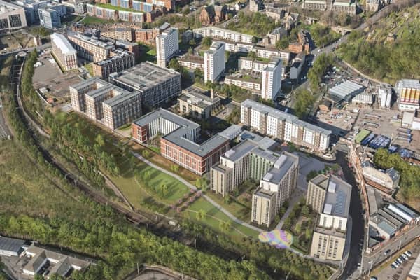 A CGI of how the new development will fit into the Collegelands regeneration project in the Calton area of Glasgow, which was started in 2004.