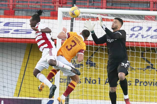 Motherwell, who lost 3-0 on their last visit to Hamilton on January 2 (pictured) make the short trip to South Lanarkshire again on Wednesday, April 21 (Pic by Ian McFadyen)