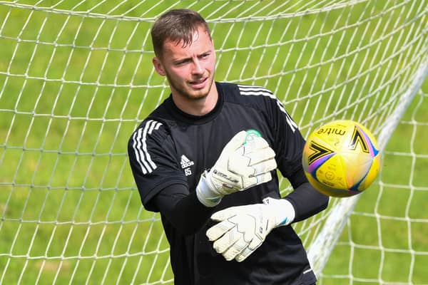 Conor Hazard at a Celtic training session before the start of this season (Alan Harvey / SNS Group)