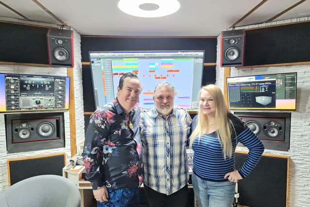 2Moreish get to work on the new Get Up Stand Up music track in the QFX studios