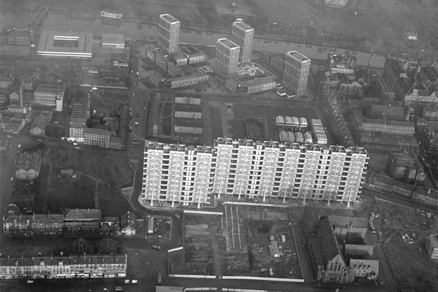 An aerial view of the Gorbals.