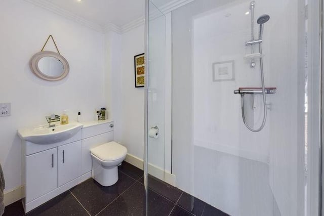 This shower room is beautifully turned out, like the rest of this immaculately presented home.