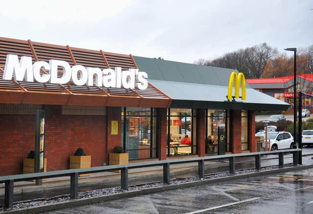 A drive-thru McDonalds