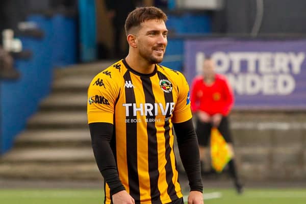 Ryan Finnie playing for Berwick Rangers against Bo'ness United in the Scottish Lowland Football League in November (Photo: Scott Louden)