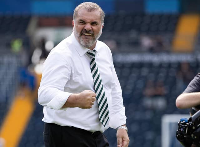 Celtic manager Ange Postecoglou after 5-0 win over Kilmarnock at Rugby Park (Photo by Craig Williamson / SNS Group)
