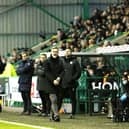 Graham Alexander roars some instructions during Saturday's draw at Easter Road (Pic by Ian McFadyen)