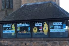 The Fairtrade display at the Gillespie Centre