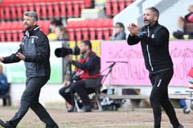 Motherwell gaffer Stephen Robinson and his assistant Keith Lasley