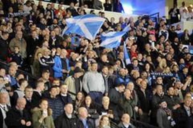 Scotland fans pictured at Hampden Park