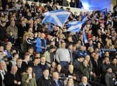 Scotland fans pictured at Hampden Park