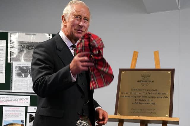 His Royal Highness unveils the plaque which had caused LCDT chairwoman Sylvia Russell a few sleepless nights!