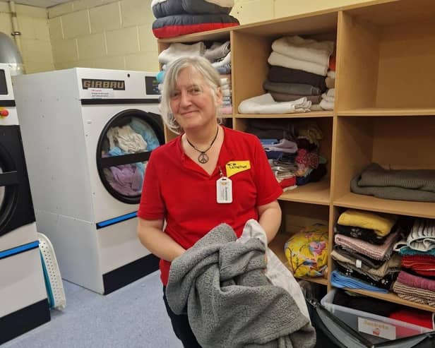 Jeannette volunteering at Dogs Trust Glasgow