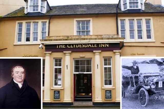 The Clydesdale Inn has a long and proud history in the town, with David Dale and William Cox both having had association's with the property.