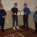 MSP Rona Mackay presents Duke of Edinburgh Award to Boys' Brigade at Bishopbriggs