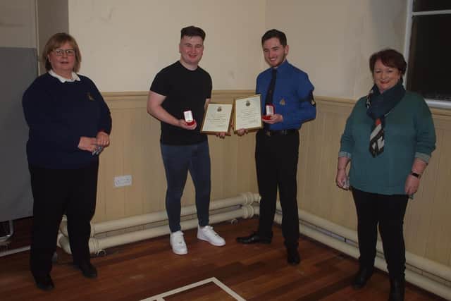 MSP Rona Mackay presents Duke of Edinburgh Award to Boys' Brigade at Bishopbriggs