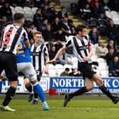 Joe Aribo curls a shot around St Mirren captain Joe Shaughnessy to make it 4-0 for Rangers in their Premiership fixture in Paisley. (Photo by Craig Williamson / SNS Group)