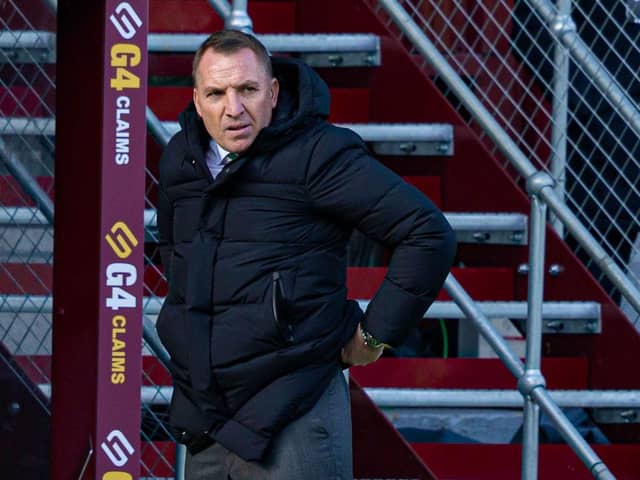 Celtic manager Brendan Rodgers watched his team defeat Motherwell 3-1 on Sunday.
