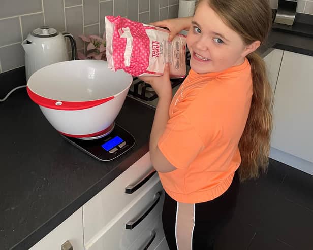 Madison Dickson baking for charity