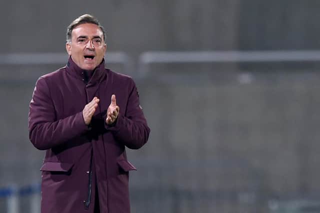 Former Sheffield Wednesday and Swansea City manager Carlos Carvalhal has been in charge of Braga since July 2020. (Photo by NIKOLAY DOYCHINOV/AFP via Getty Images)
