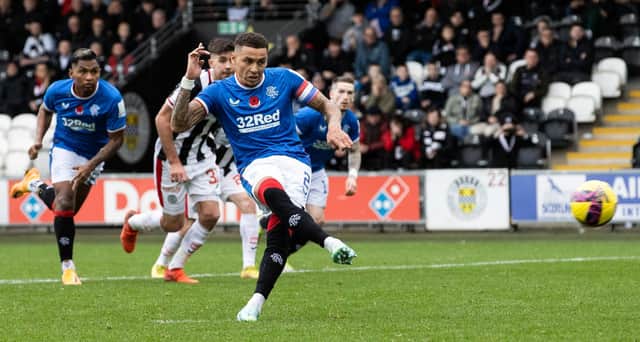 James Tavernier rescued a point for Rangers with this late 84th-minute penalty.