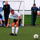 Colin Slater (1st left) watching his then Lanark United side in the 2019-20 season