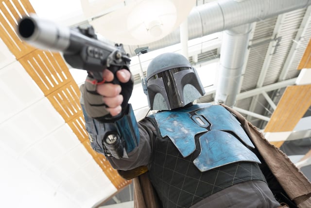 Aaron Ralton, 24, from Wishaw dressed as The Mandalorian.