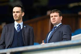 Rangers commercial director James Bisgrove (left) and sporting director Ross Wilson (right) must assess the impact of failure to reach the group stage of the Champions League.