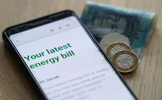 File photo dated 03/02/22 of an online energy bill, as a coalition of more than 140 organisations and MPs have called for a consultation on an energy social tariff as one third of British adults say they expect to struggle to afford their heating bills this winter.