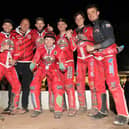 Victorious Glasgow Tigers celebrate their win at Berwick (pic: Ian Adam)